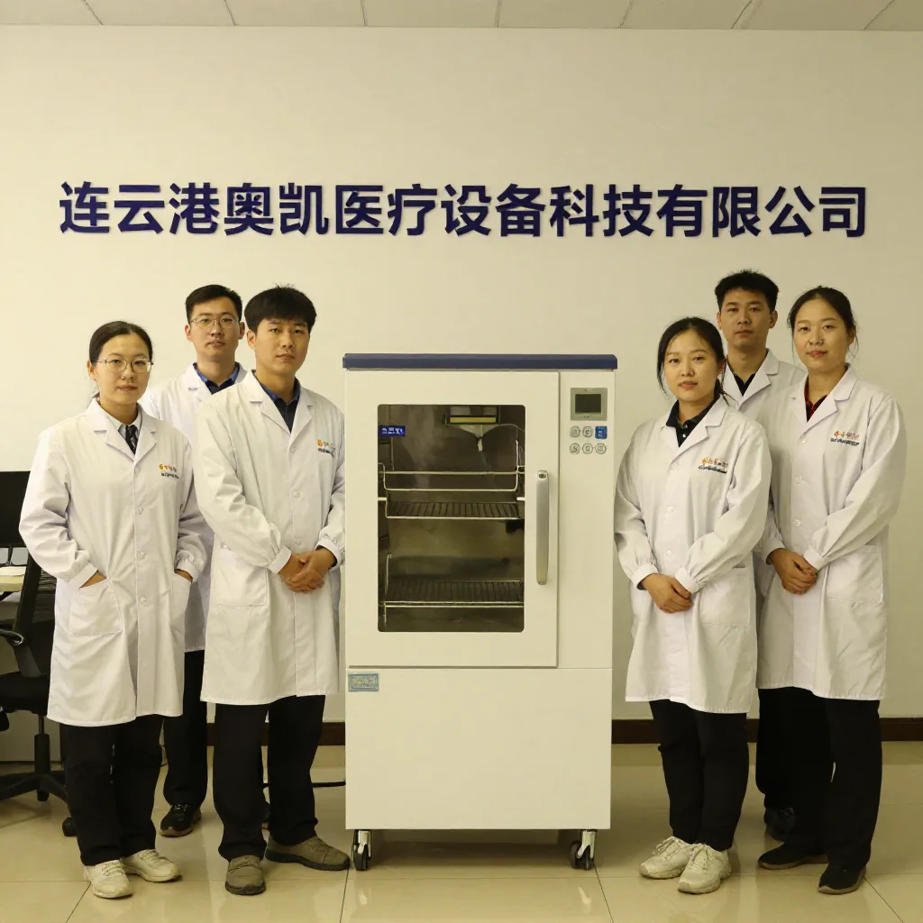 全自动内镜洗消机_医用内镜灭菌器_内镜工作站_内镜存储柜_连云港奥凯医疗设备科技有限公司 关于我们配图